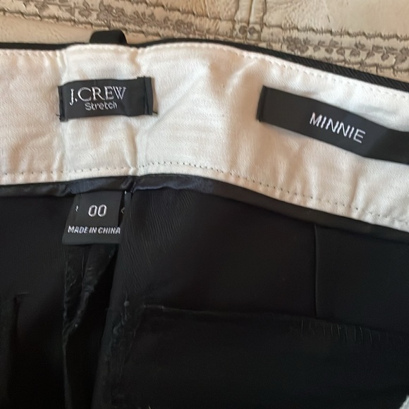 J Crew Minnie Black pants 00 - Picture 4 of 9